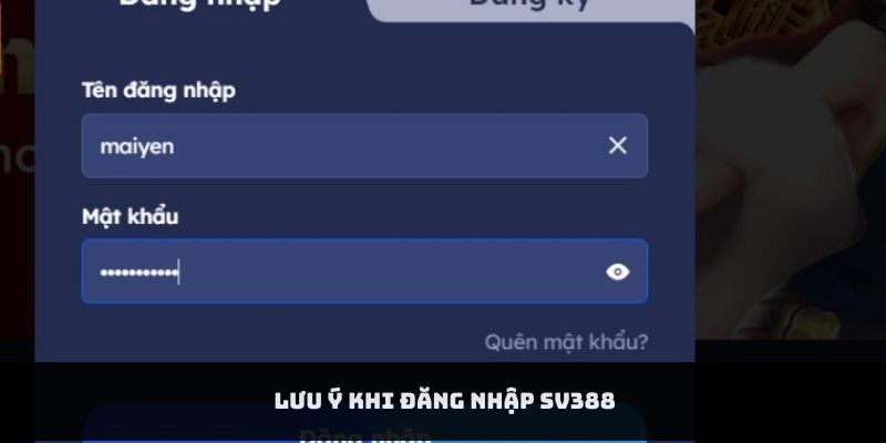 Lưu ý khi đăng nhập tài khoản cá cược
